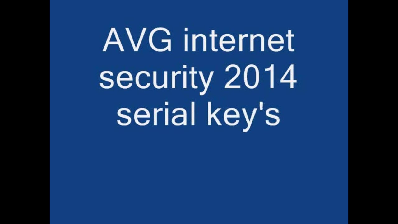 avg internet security serial key